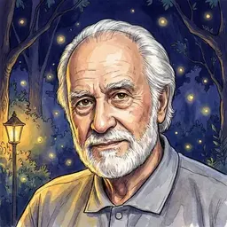 Drawn portrait of Dr Georgi Lozanov